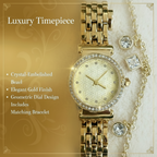 Danel Noble Golden with Diamond Chain Women Watch
