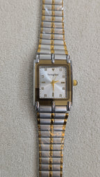 Swingstar Silver & White Dial with Gold-Line Man Watch