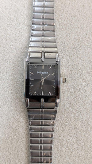 Swingstar Silver & Black Dial Man Watch