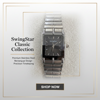Swingstar Silver & Black Dial Man Watch
