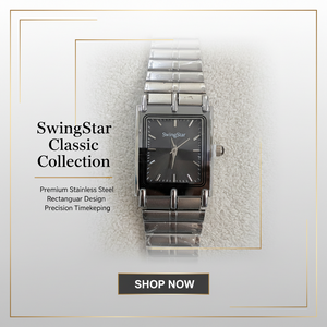 Swingstar Silver & Black Dial Man Watch