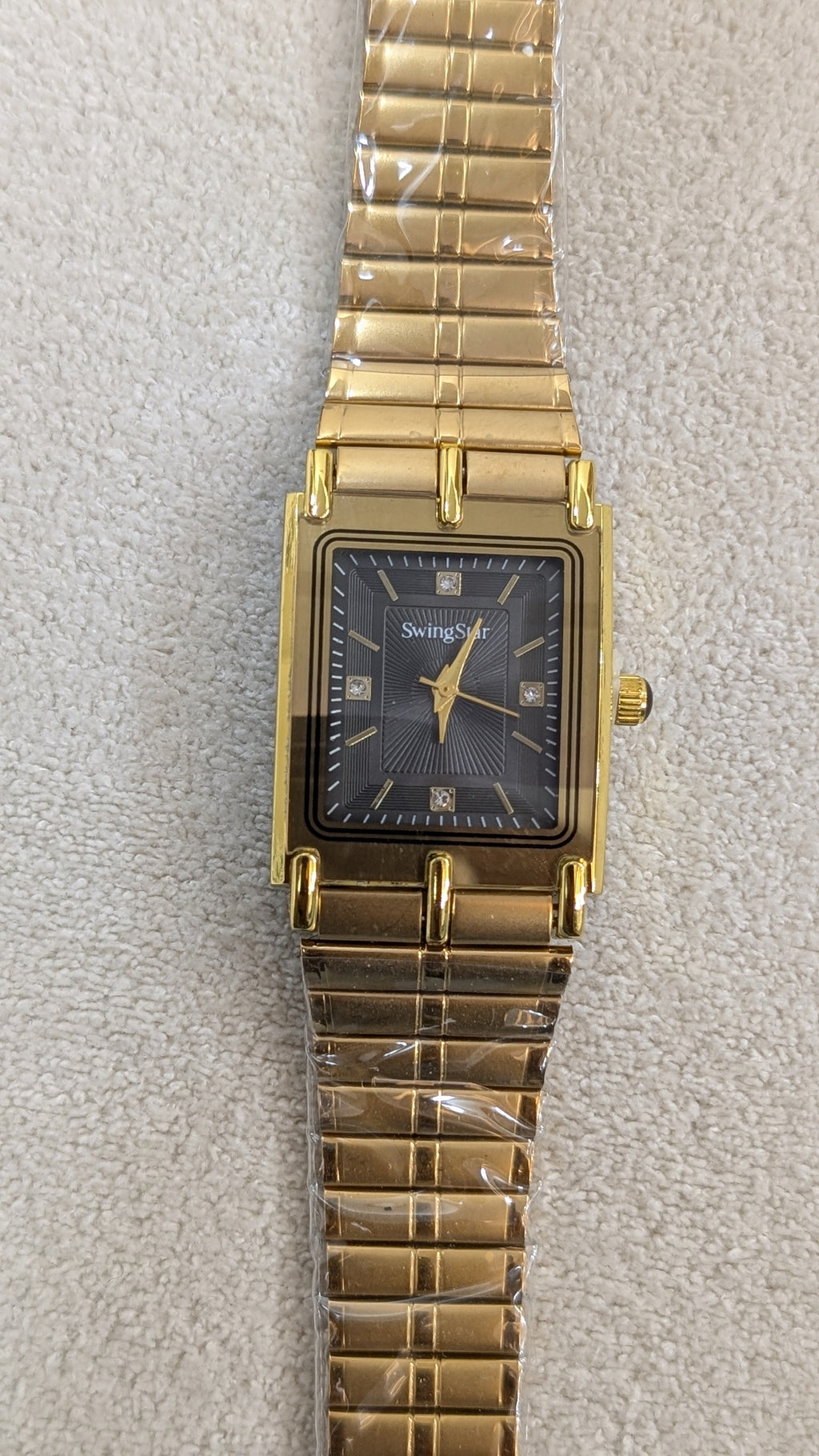 Swingstar Golden & Black Dial Man Watch
