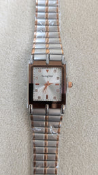 Swingstar Silver & White Dial with Brown-Line Man Watch