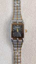 Swingstar Silver & Black Dial with Gold-Line Man Watch