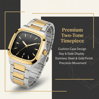 Danel Noble Golden & Silver with Black Dial Women Watch