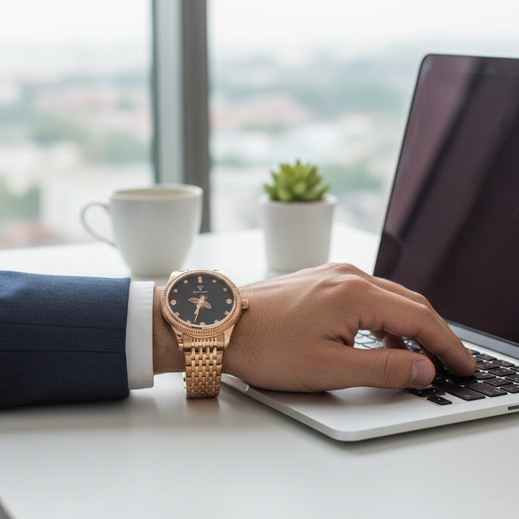 Bophieri Brown Shade with Black Dial Men Watch