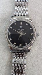 Bophieri Silver with Black Dial Men Watch