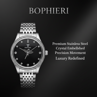 Bophieri Silver with Black Dial Men Watch