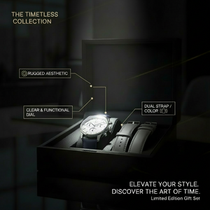 GearLine Dual Strap Navy Blue & Gray Men Watch