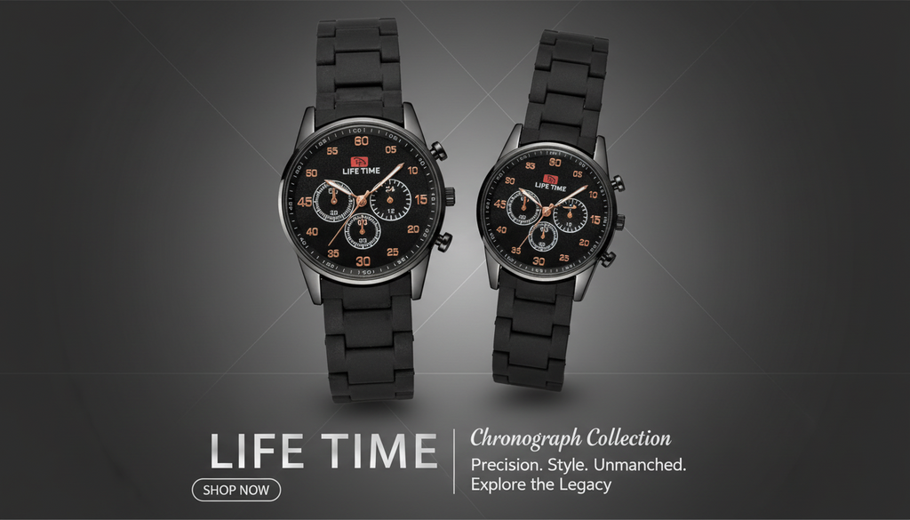 LT Royal Classic Black Couple Watch Set