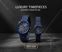 LT Royal Classic Navy Blue Couple Watch Set