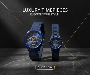 LT Royal Classic Navy Blue Couple Watch Set