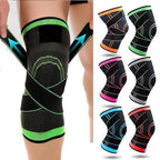 Professional Knee Support Breathable Bandage and Sports Cross Knee Pad with Belt Pressurization