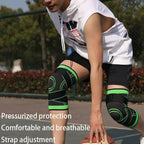 Professional Knee Support Breathable Bandage and Sports Cross Knee Pad with Belt Pressurization