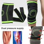 Professional Knee Support Breathable Bandage and Sports Cross Knee Pad with Belt Pressurization