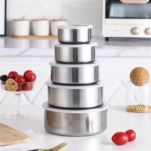 Stainless Steel 5pcs Bowl Set (Box Packing)