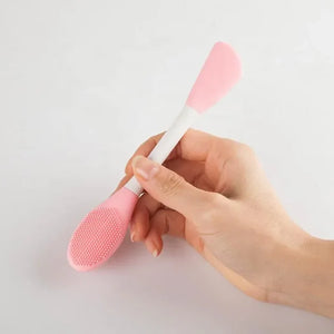 Double-ended Silicone Face Mask Brush and Silicone Facial Mud Mask Applicator