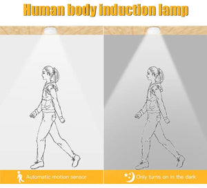 USB Charging Intelligent Motion Sensor Night Light for Hallway, Wardrobe, Bedroom, Bathroom, Kitchen, Basement, Cupboard and Garage