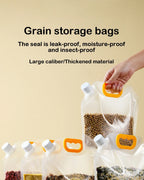 (Pack of 3) 3 Liters Reusable Moisture Proof Sealed Rice Packaging Kitchen Insect Proof Grain Storage Food Grade Bags