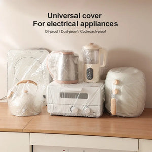Pack of 10Pcs 120CM Furniture Plastic Cover Dust-proof Disposable For Electric Cooker Oven Electric Fan &amp; Dinning Tables and is Stretchable