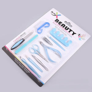 11 Pcs Set Clean Thick Hard Toenail Insert Nail Care Suction Dead Skin Removal Supplies Makeup Tools For Women