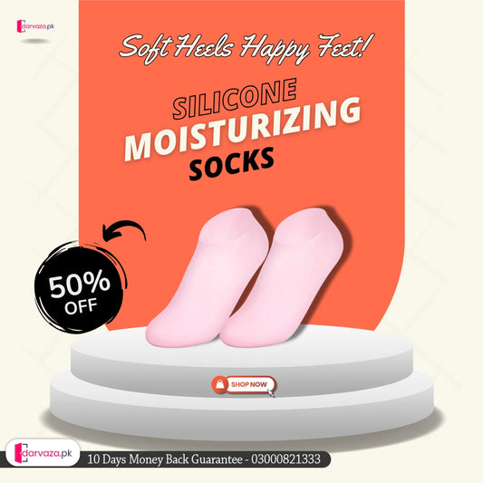 Anti Slip Silicone Moisturizing Socks for Repairing Dry Feet, Cracked Heels and Softening Rough Skin