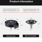 Automatic Cup Washer Kitchen Sink Glass Rinser Faucet Attachment Bottle Quick Flushing Device Water Saving Cleaner
