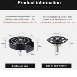 Automatic Cup Washer Kitchen Sink Glass Rinser Faucet Attachment Bottle Quick Flushing Device Water Saving Cleaner