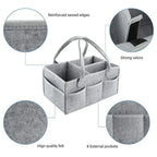 Baby Diaper Caddy Organizer – Foldable Felt Storage Bag with Multi Pockets