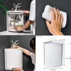 360 Degree Plastic Single and Double Layer Rotatable Corner Cabinet For Home Use