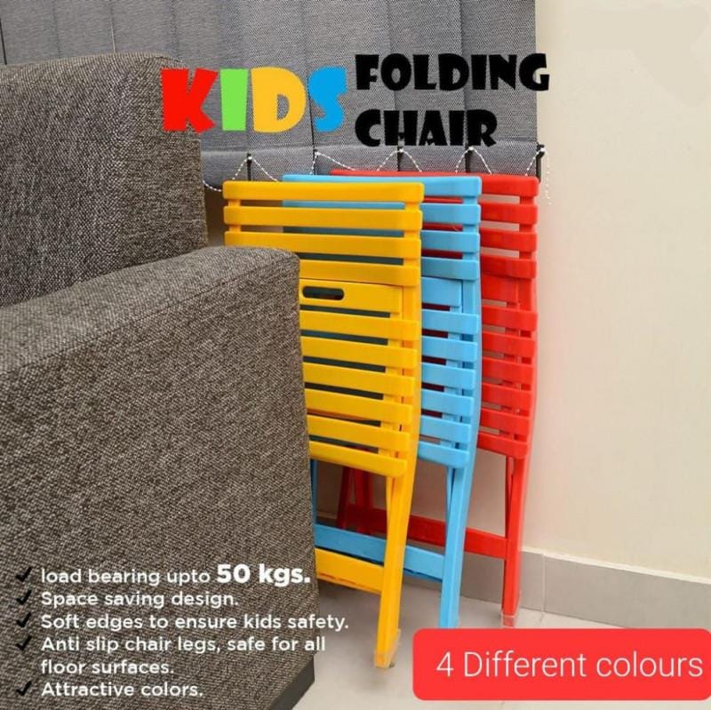 Plastic Foldable Chair and Table For Kid Use In Home and Outdoor