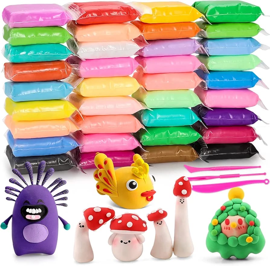(Pack of 24) Multifunctional DIY Air Dried Super Lightweight Fomic Clays For Kids