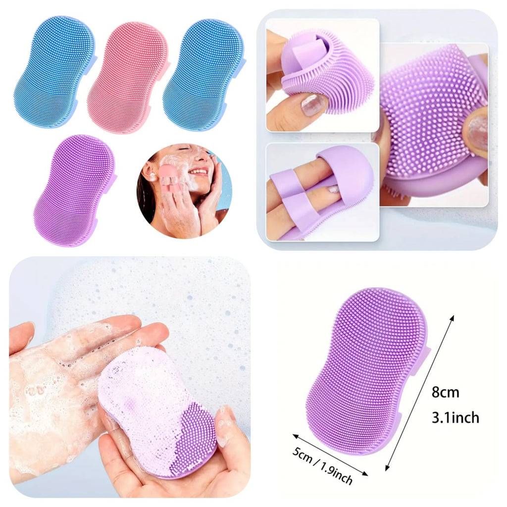 (Pack of 2) Soft Silicone Manual Facial Cleansing Finger Face Brush for Makeup Removal Nose and Wing Cleaner for Women
