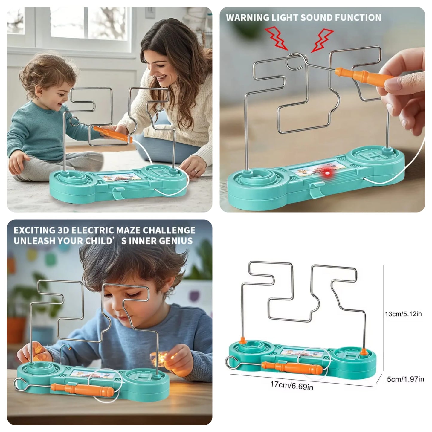 Electric Concentration Toy Wire Touch Maze Roller Puzzle Bump Game Set For Montessori Toy Children Kids