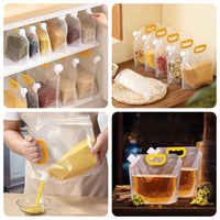 (Pack of 3) 3 Liters Reusable Moisture Proof Sealed Rice Packaging Kitchen Insect Proof Grain Storage Food Grade Bags