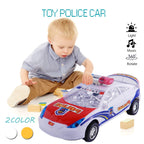 Electric Alloy Simulation Police Car Diecast Model Toy with LED Light and Music For Kids with Box