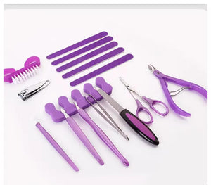 11 Pcs Set Clean Thick Hard Toenail Insert Nail Care Suction Dead Skin Removal Supplies Makeup Tools For Women