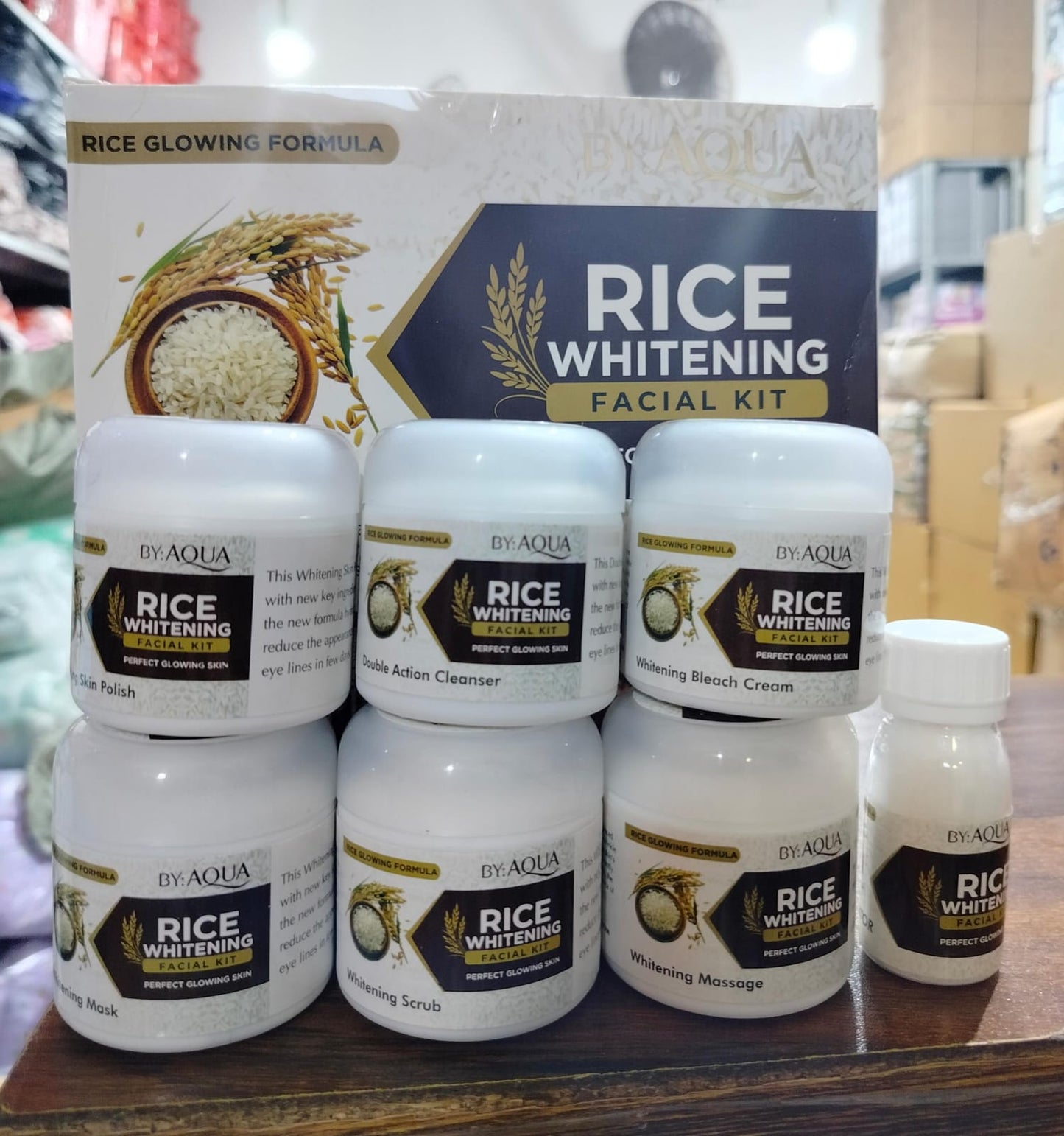 Rice Whitening Facial Kit – 6 Step Glowing Skin Treatment