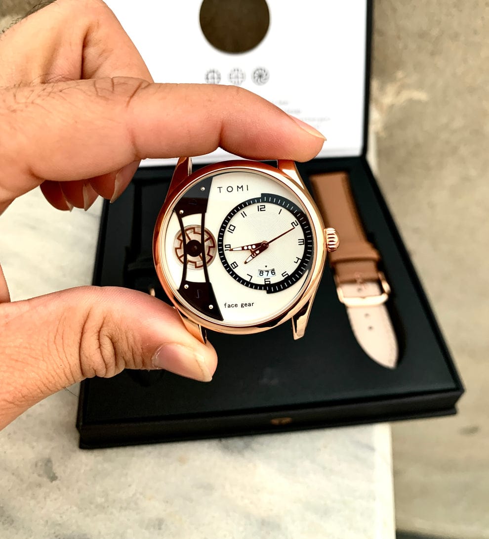 TOMI Face Gear Gentleman Edition Dual Strap Watch