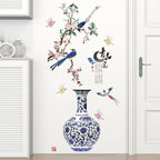 3D Flower Vase Wall Sticker – Elegant Removable Home Decor
