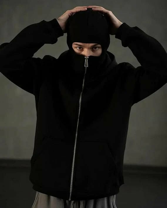 Balaclava Ninja Hoodie in Black
