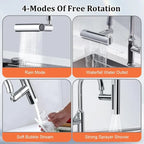 4 in 1 Kitchen Sink Faucet with Universal Swivel Shower Head