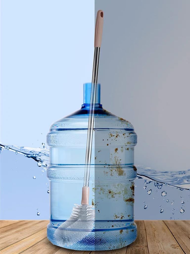 Long Bottle Brush, 3 & 5 Gallon Bottle Cleaner Brush, Bendable Replaceable Brush Head Bottle Cleaning Brush
