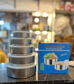 Stainless Steel 5pcs Bowl Set (Box Packing)