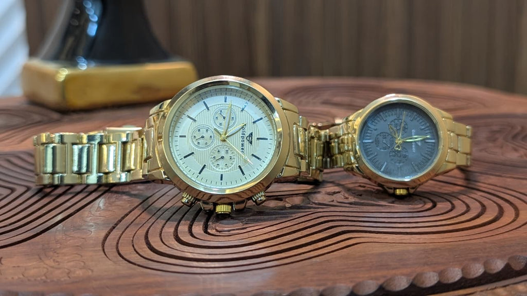 Gold TimeBond Couple Watches