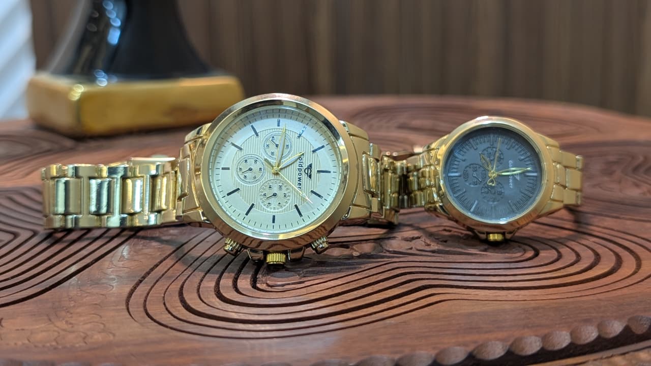 Gold TimeBond Couple Watches