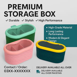 New ClothShape 3 Portion Spice Jar with Spoons Mix/Random colour