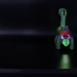 Funny Electric Transparent Gear Dinosaur with Universal Walking Lights Music Educational Toy For Kids with Box