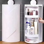 360 Degree Plastic Single and Double Layer Rotatable Corner Cabinet For Home Use