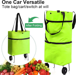 Portable High Quality Collapsible Foldable Reusable Shopping Cart Trolley Roller Grocery Bag with Wheel